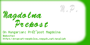 magdolna prepost business card